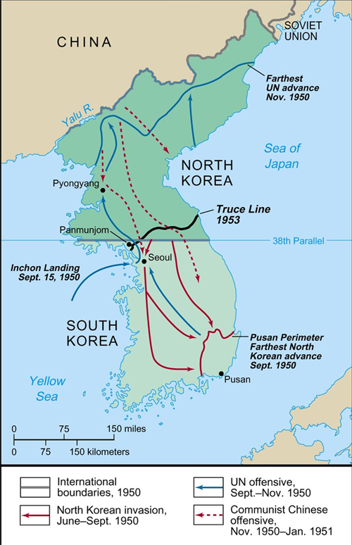 MAP-OVERVIEW OF THE KOREAN WAR